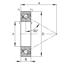 ǽ|S 7602015-2RS-TVP, 򣬽| a = 60ƹɂ(c)ܷ