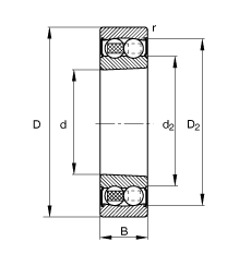 {(dio)S 2205-K-2RS-TVH-C3, (j) DIN 630 (bio)(zhn)Ҫߴ, FF 1:12ɂ(c)ܷ