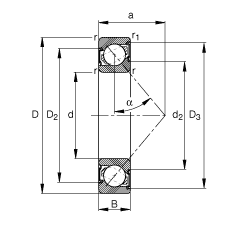 ǽ|S 7201-B-2RS-TVP, (j) DIN 628-1 (bio)(zhn)Ҫߴ|  = 40㣬ɂ(c)ܷ