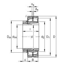 {(dio)ĝLS 22320-E1-K + H2320, (j) DIN 635-2 (bio)ʵҪߴ, F׺;o