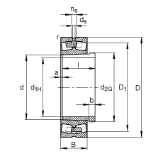 {(dio)ĝLS 23044-K-MB + AH3044G, (j) DIN 635-2 (bio)(zhn)Ҫߴ, F׺ж